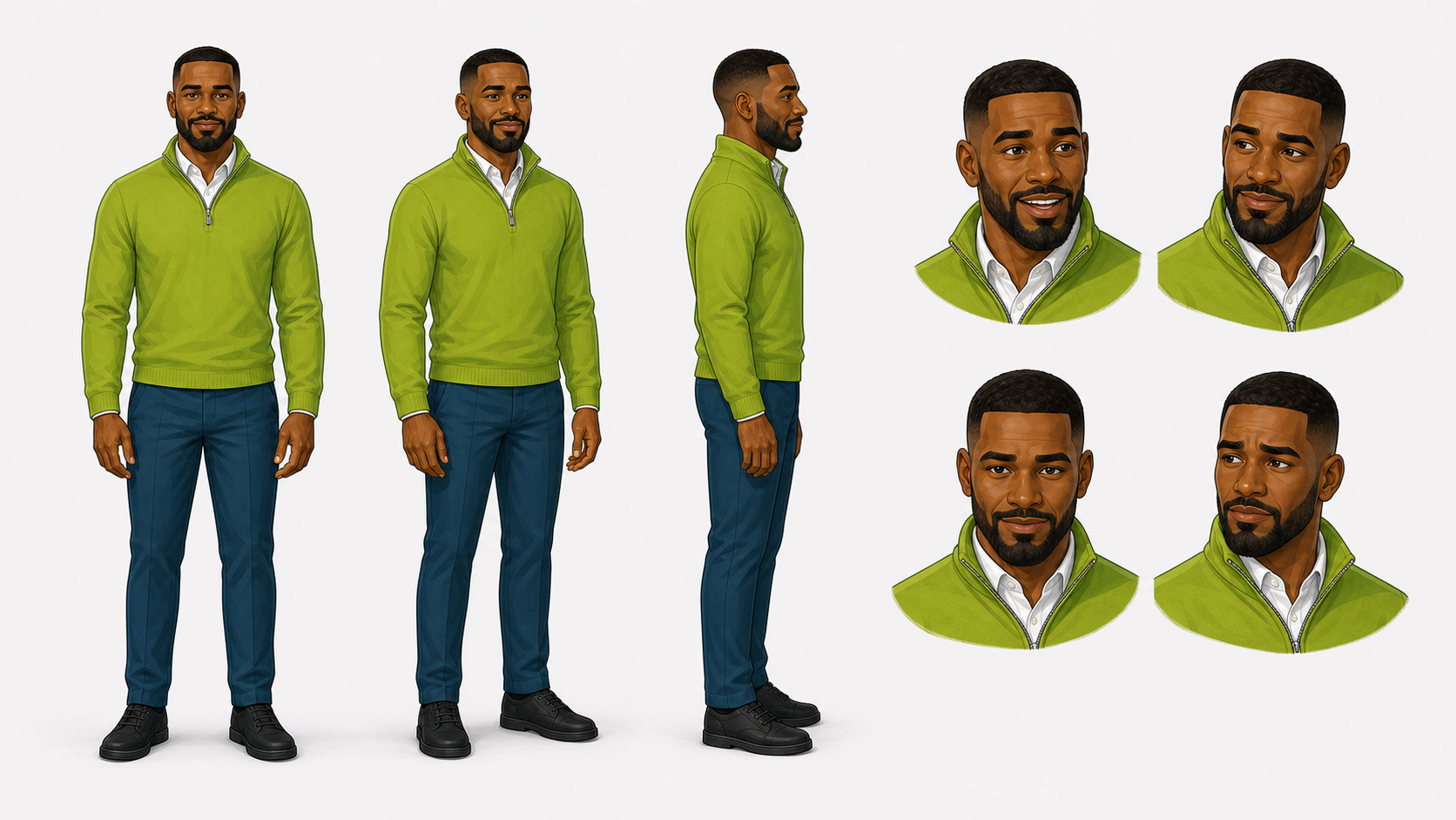 Jordan, the Tiger Team product lead character, in a meeting setting
